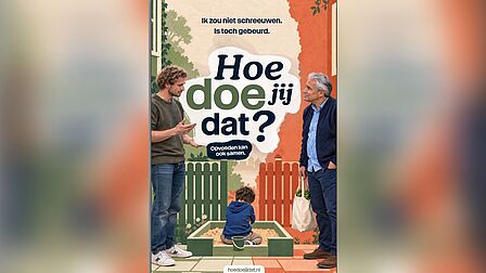 Poster met 2 ouders. Tekst: Ik zou niet schreeuwen. Is toch gebeurd. Hoe doe jij dat? Opvoeden kan ook samen. Kijk op hoedoejijdat.nl