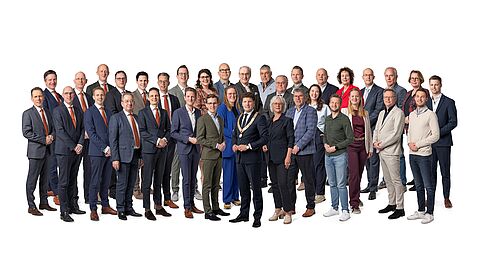 Groepsfoto met gemeenteraadsleden