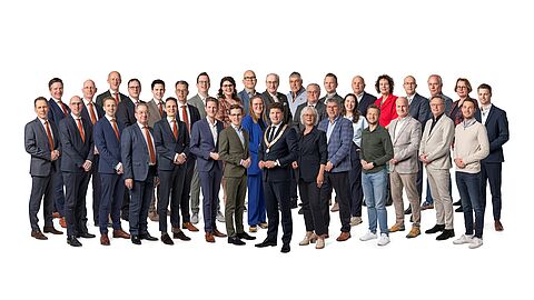 Groepsfoto met gemeenteraadsleden