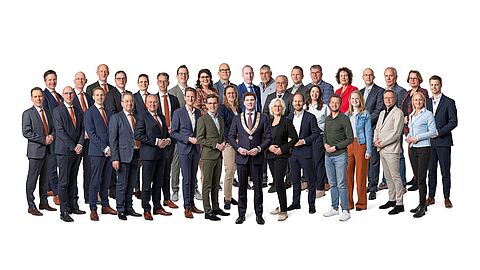 Groepsfoto met gemeenteraadsleden